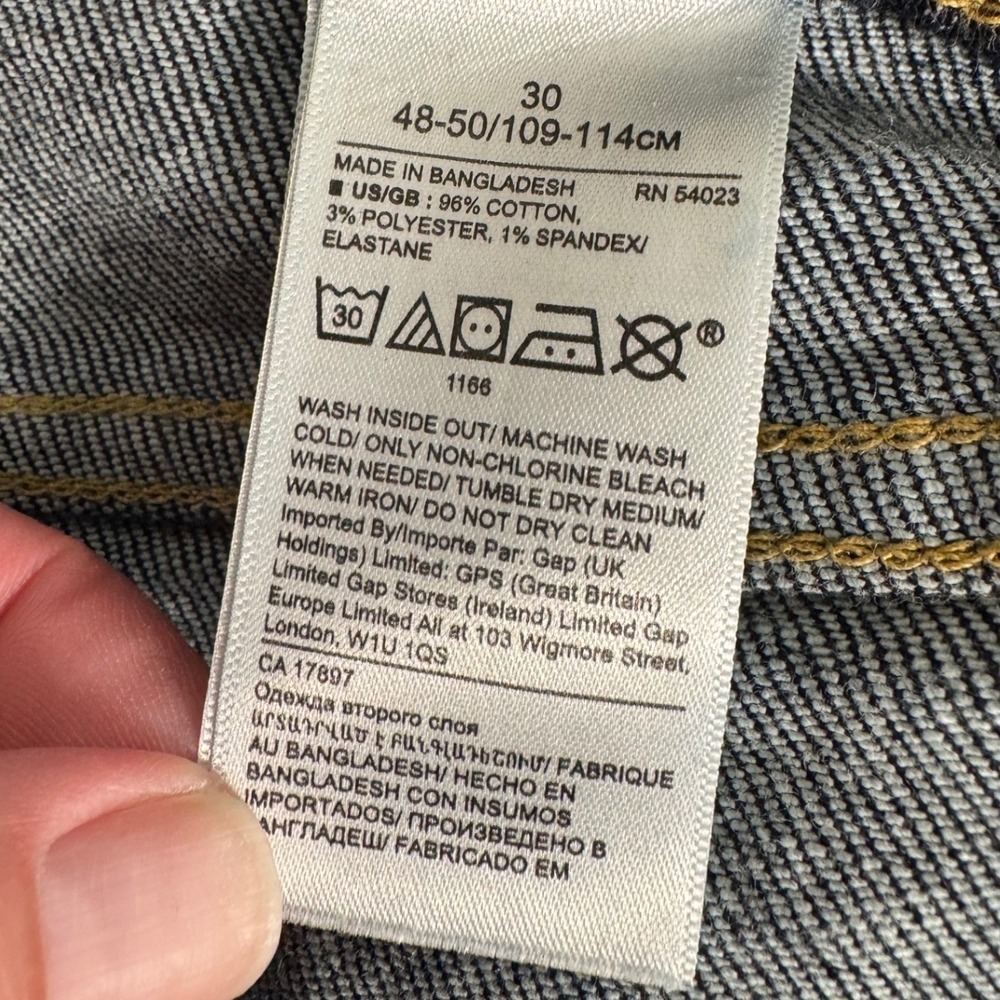 Banana Republic High-Rise Wide-Leg Crop Dark Wash Indigo Jean Size 30 - Picture 5 of 9